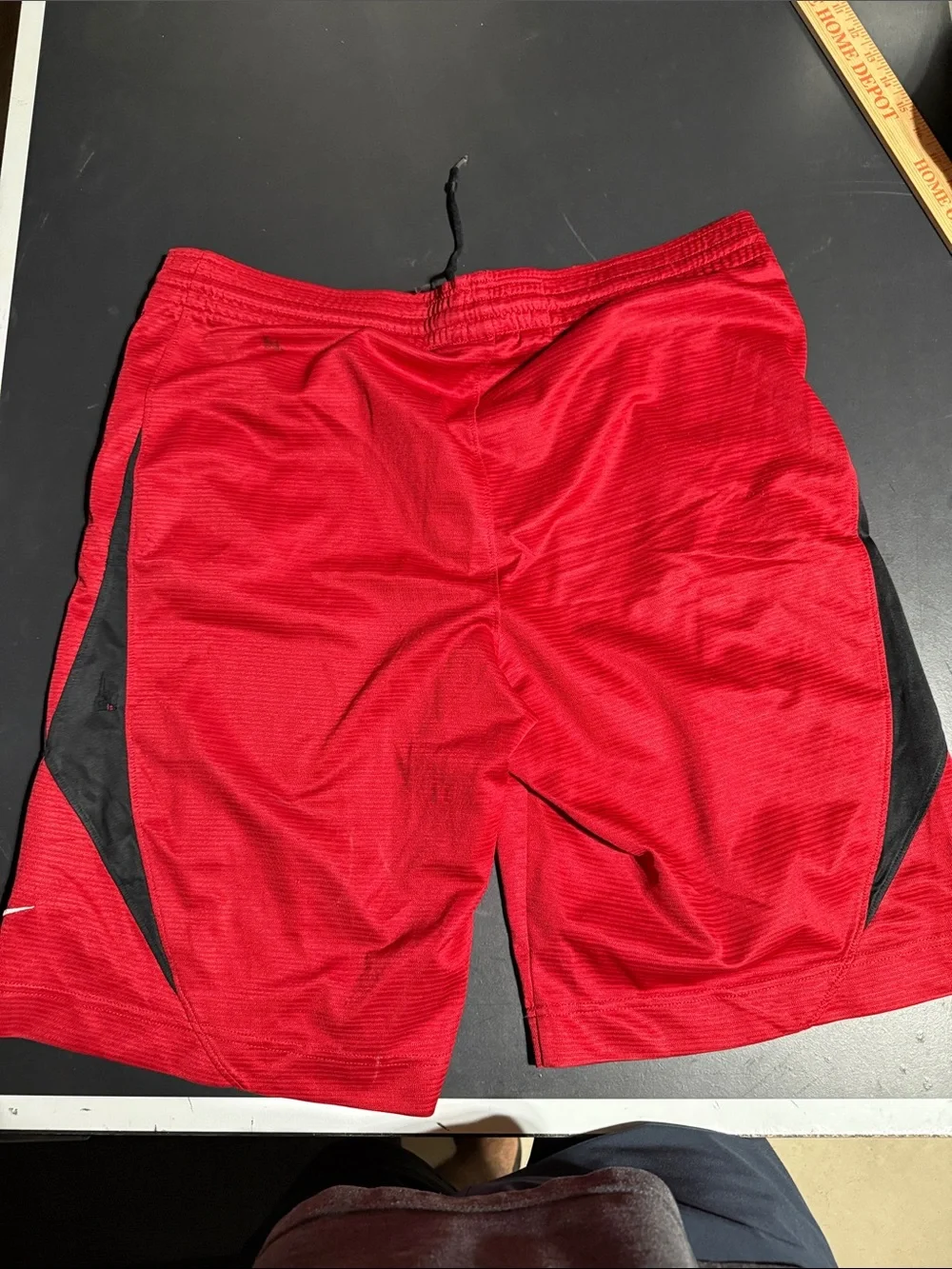 Nike Red and Black Athletic Basketball Shorts